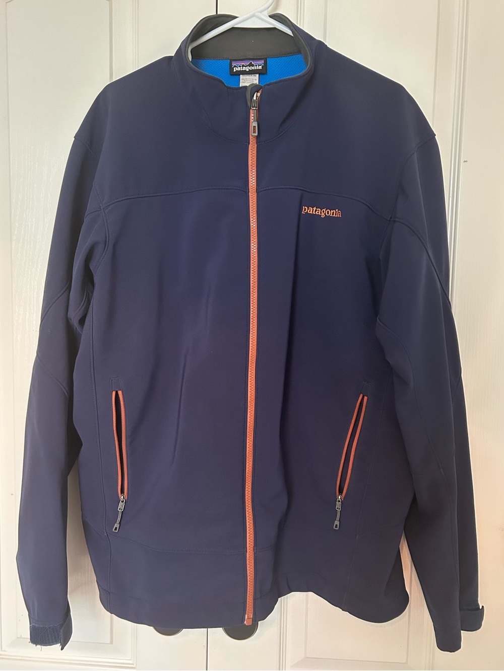 Patagonia Adze Softshell Full Zip Jacket - Polartc Windbloc - Blue